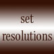set resolutions today