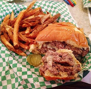 things to do in Minneapolis - Nook Juicy Lucy Hamburger