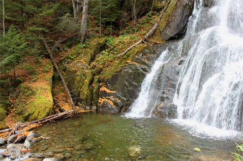 Waterfall In Vermont's Green Mountains