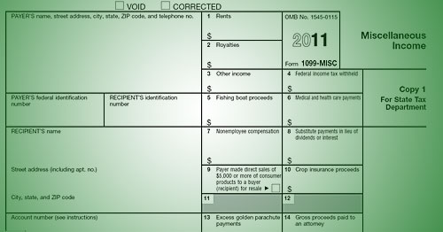 Filing 1099 MISC form 