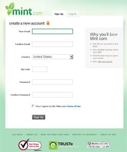 Signing Up For Mint