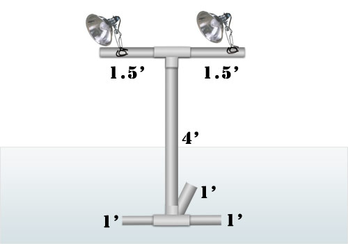 DIY PVC light stand