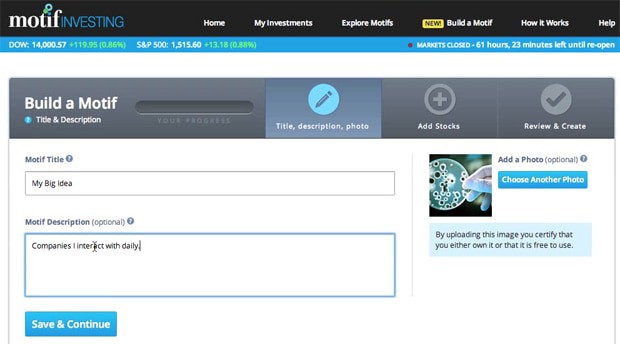 Build A Stock Motif At Motif Investing