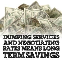 Dumping Services and Negotating Rates