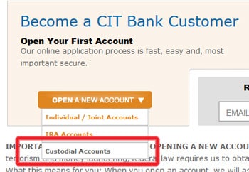 open custodial account