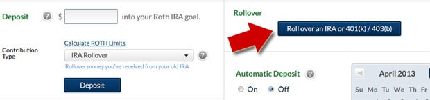 401k to IRA rollover at Betterment