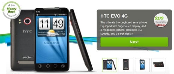 HTC EVO 4G Phone from FreedomPop