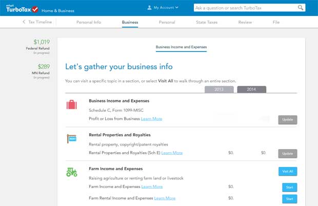 turbotax 2015 home and business features