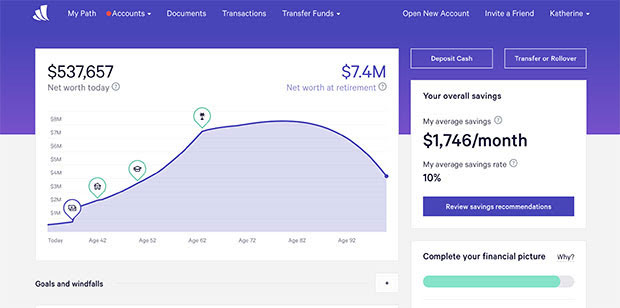 Wealthfront Review - Dashbaord