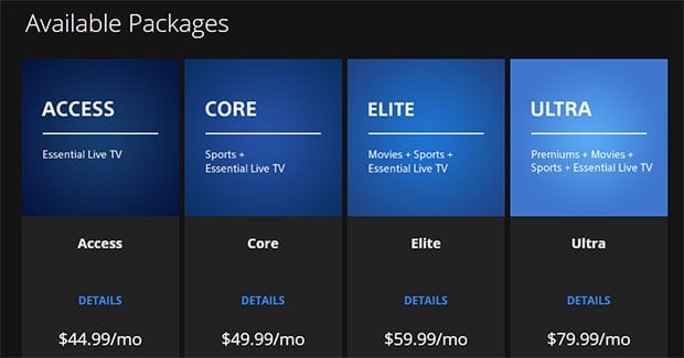 Playstation Vue Review - Package Prices and Pricing