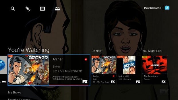 Playstation Vue Review - Fire TV Interface