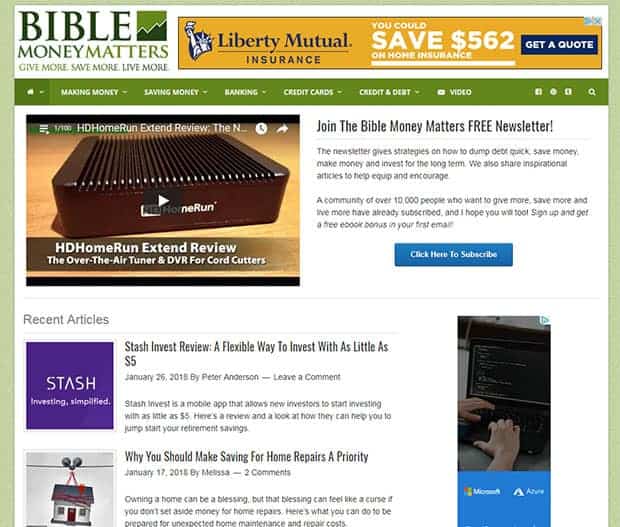 Bible Money Matters 2018 Homepage