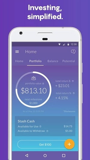 Guide To Robo-Advisors - Stash Invest Home Screen