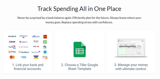 Tiller Money Automated Budget Spreadsheet Review - Signing Up