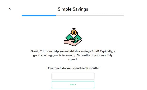 Trim Simple Savings Account