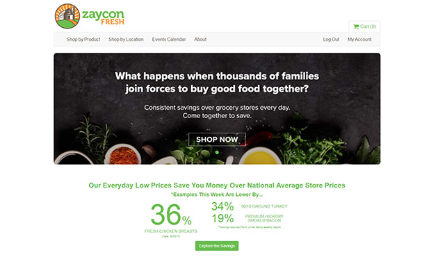 Zaycon Fresh Meats Review - Website