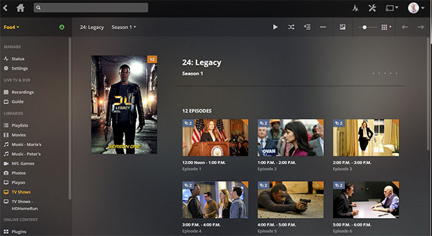 Plex Media Server Show Details Page