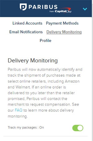 Paribus Delivery Monitoring 