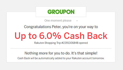 Rakuten Cash Back Notification