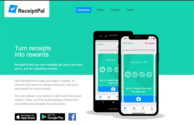 بطاقات هدايا مجانية من ReceiptPal