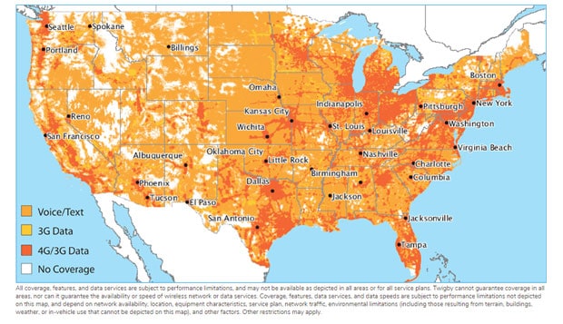 Twigby Review - Twigby Coverage Map