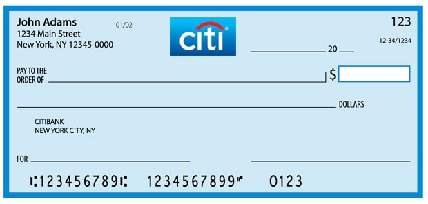 citibank checking account number length