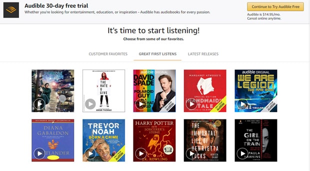 Read And Listen Free Books Online - Audible