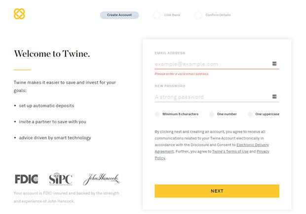 Twine App Review - Open An Account