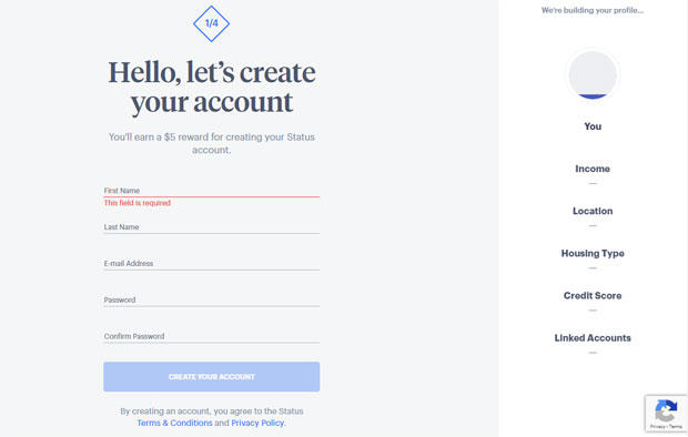 Status Money Review - Create An Account
