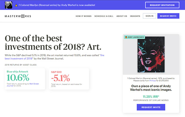 Masterworks Review - Website homepage
