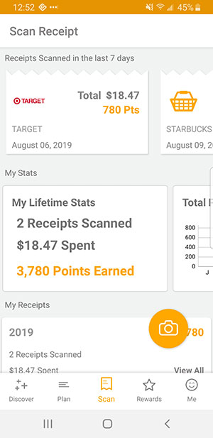 target receipt 2021 for fetch rewards