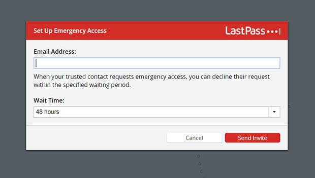 lastpass reset family member password