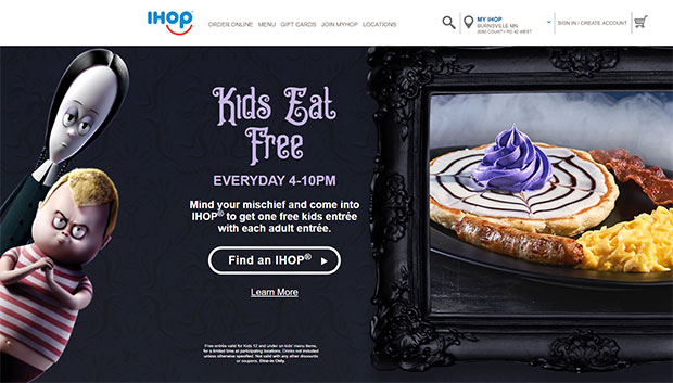 Kids eat free at Ihop