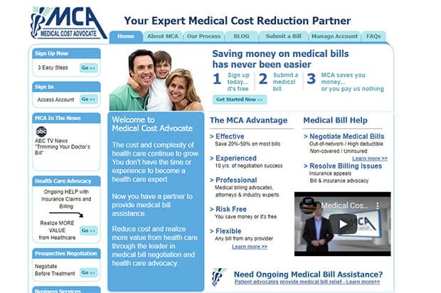 Medical Cost Advocate website