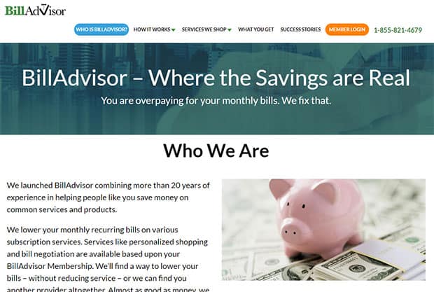 Bill Advisor website