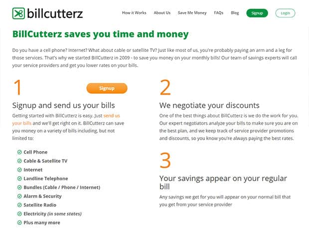 BillCutterz website