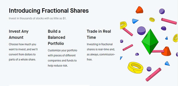 Robinhood has fractional shares