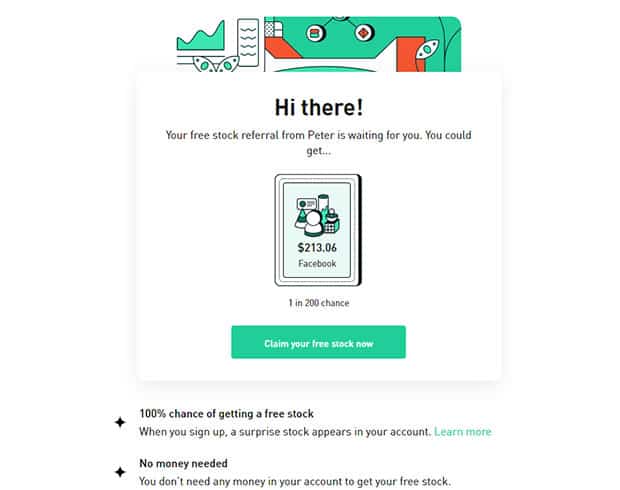 Robinhood free stock for new users