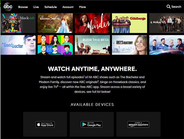 Free network tv discount apps