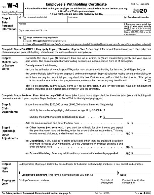 Adjusting Your Paycheck Tax Withholding On The W-4 Form