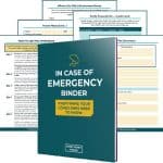 In case of emergency binder