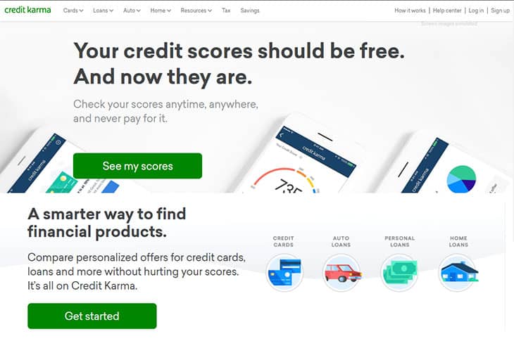 Credit Karma Review - Website Homepage