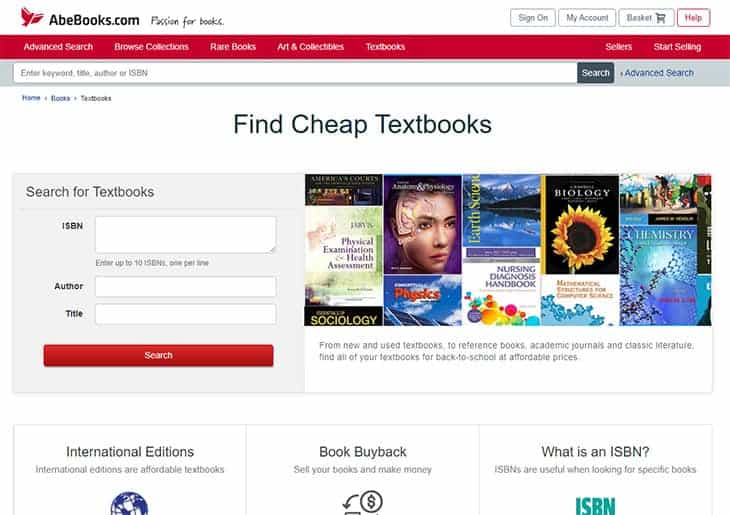 AbeBooks cheap college textbooks