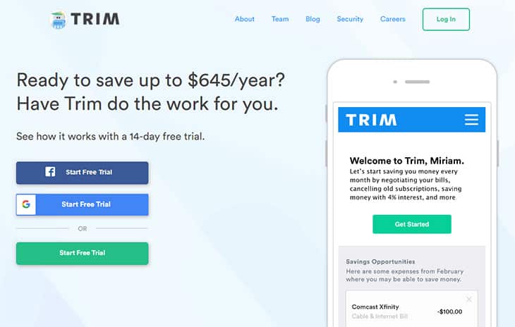 trim - free money savings