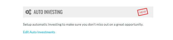 Groundfloor automatic investing