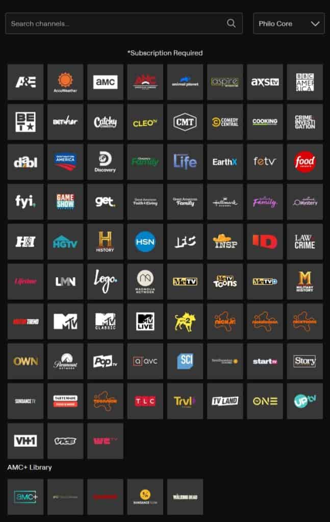 Philo review core package options: 70+ channels with 1-year unlimited DVR